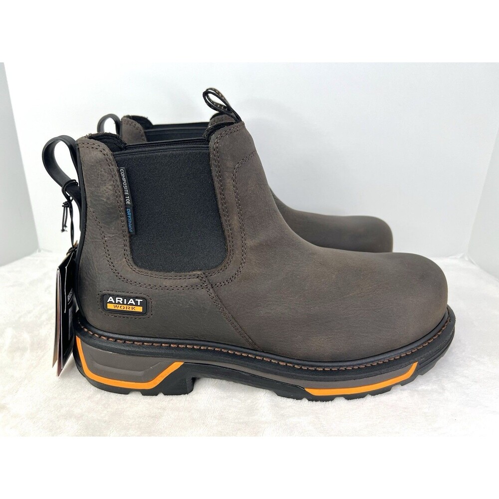 Ariat Work Big Rig Chelsea H20 Comp Toe Boots 10042544 Mens 11.5 EE Wide New